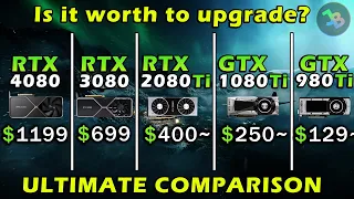 RTX 4080 vs RTX 3080 vs RTX 2080 Ti vs GTX 1080 Ti vs GTX 980 Ti | REAL Test in 8 Games | 1440p