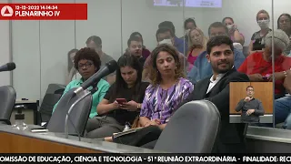 12/12/2022 14:00 - Comissão de Educação, Ciência e Tecnologia