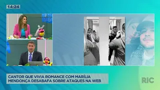 Cantor que vivia romance com Marília Mendonça desabafa sobre ataques na web