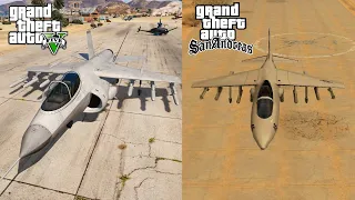 GTA 5 vs GTA San Andreas | Comparison Fighter Jet "Hydra"