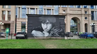 Граффити с Виктором Цоем в Санкт-Петербурге 19.05.2021г