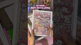 So cute My Melody Sanrio diamond painting kawaii #mymelody #diamondpainting #shortvideo