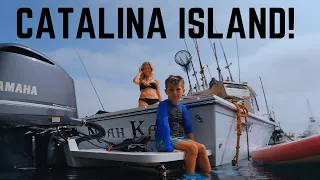 Boating to Catalina Island // Family Adventure // Exploring the Island From our Boat