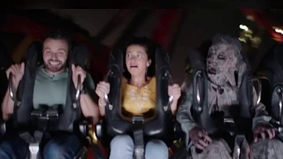 Actor in Busch Gardens' Howl-O-Scream commercial projectile vomits on SheiKra and it's no act