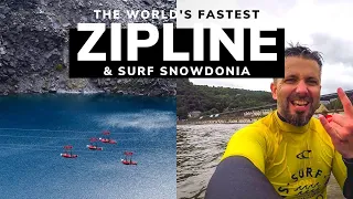 THE "WORLD'S FASTEST" ZIPLINE & Surf Snowdonia || North Wales Travel Vlog