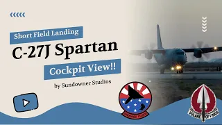 Short Field Landing C-27J Spartan Cockpit View