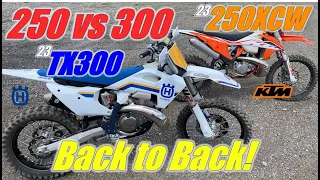 2023 Husky TX300 vs 2023 KTM 250XCW Back to Back