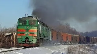 2ТЭ10М-3019 и 2ТЭ10М-2173 (Узловая) / 2TE10M-3019 and 2TE10M-2173 (RZD, Uzlovaya) 2005.