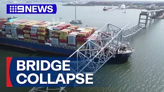 Investigation into Baltimore bridge collapse | 9 News Australia