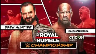 WWE ROYAL RUMBLE 2021: DREW MCINTYRE VS GOLDBERG