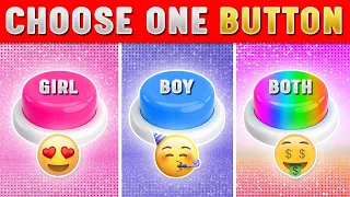 Choose One BUTTON! GIRL vs BOY vs BOTH 🔵🌈🔴 Quiz Blitz Star