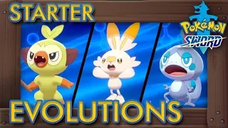 Pokémon Sword & Shield - All Starter Evolutions + Shiny Evolutions