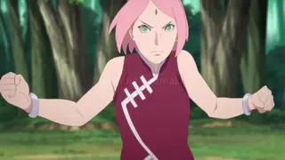 NARUTO DUBLADO - Sakura Vs Sarada - Sarada copia Sakura com seu Sharingan - Sakura Treinando Sarada