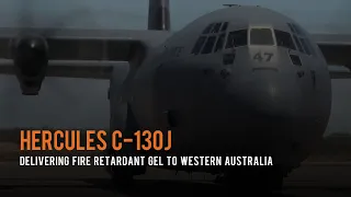 Hercules C-130J delivers fire retardant gel to Western Australia