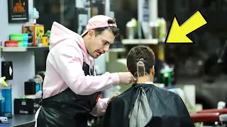 FAKE BARBER PRANK | GIVING STRANGERS BAD HAIRCUTS!!