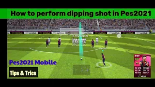 Dipping shot tutorial [PES2021 MOBILE] How to perform dipping shot| Tips for new players #Youtube