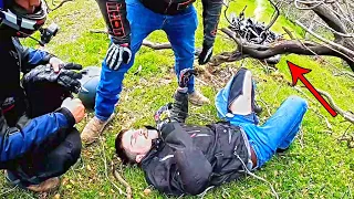 BIKER RAN STRAIGHT INTO THE TREES - Crazy & Unexpected Motorcycle Moments - Ep. 361