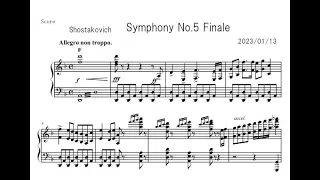 Shostakovich : Symphony No.5 Finale, piano transcription