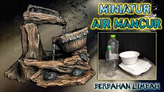 MEMBUAT AIR MANCUR MINI DARI BOTOL BEKAS DAN STYROFOAM BEKAS‼️MAKE MINI WATER FOUNTAIN ‼️#waterfall