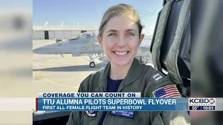 Red Raider leads first all female flyover at Super Bowl 57