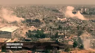 Syria War   Штурм боевиков в Сирии  Съёмка с беспилотника   19 10 15 1