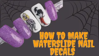 Waterslide Nail Decals at Home: Beetlejuice Nails Edition - DIY Tutorial