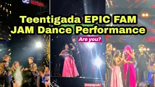 Sameeksha Bhavin Vishal Epic Fam Jam Dance performance|EPIC FAM JAM Team Teentigada performance.