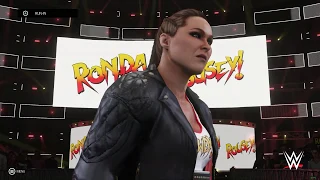 WWE 2K19 Rhonda Rousey vs Charlotte Flair Survivor Series Champion vs Champion 1440p
