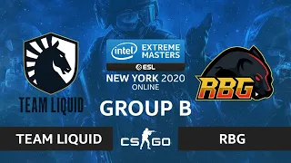 CS:GO - Team Liquid vs RBG [Overpass] Map 2 - IEM New York 2020 - Group B - NA