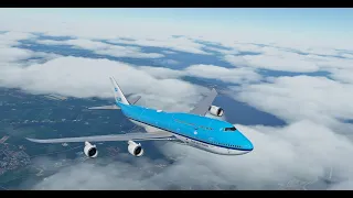 Meevliegen met de Boeing 747 van Londen naar Amsterdam