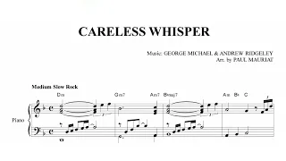 Careless Whisper - Paul Mauriat-Saxophone&Piano accompaniment Sheet Music