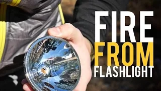 Start Fire With Flashlight- 1 Minute Fire Challenge