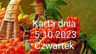 Tarot🙂 Karta dnia 5.10.2023🙂 Czwartek🙂 Wszystkie znaki zodiaku🙂