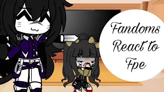 Fandoms react to fpe🗿💔💅✨(fundamental paper education)(part.3) (gacha club/gacha life