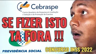 CEBRASPE VAI ELIMINAR MUITOS NO CONCURSO INSS POR CAUSA DISTO...