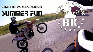 #3 Enduro vs Supermoto | Summer Fun | Wheelies and Fails