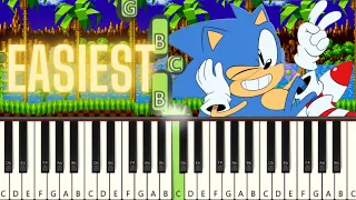 EASIEST Sonic the Hedgehog - Green Hill Zone Piano tutorial