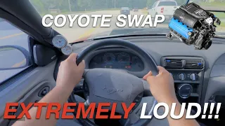 5.0 Coyote Swap 450WHP Mustang POV Driving and Its LOUD!!!