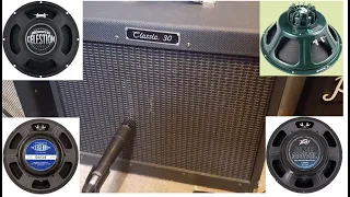 Peavey Classic 30 Four Speaker Comparisons;  Blue Marvel, Midnight 60, Legend GB128, Jensen Neo 100