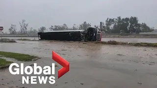 Hurricane Delta weakens after making landfall in storm-battered Louisiana
