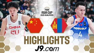 China 🇨🇳 take care of business against Mongolia | J9 Highlights | FIBA Asia Cup 2025 Qualifiers