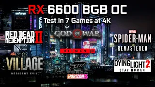 AMD RX 6600 8GB Overclocked Test in 7 Games at 4K