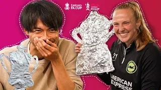 Kaoru Mitoma & Zoe Morse Take On The Tin Foil FA Cup Challenge 🏆✂️