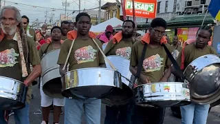 Jah Roots pan around the neck side at Point Fortin Borough Day