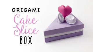 Origami Cake Slice Box Tutorial - Triangular Box - Paper Kawaii