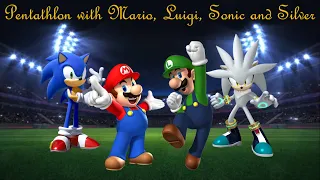 Mario and Sonic at the Olympic Games Tokyo 2020 - Pentathlon with Mario, Luigi, Sonic and Silver