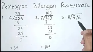 BELAJAR MATEMATIKA KELAS 3 SD TENTANG PEMBAGIAN RATUSAN DENGAN POROGAPIT