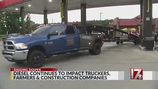 Diesel prices impacting truckers, costs not declining as fast as gas