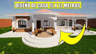 ⚪✅🌵Diseño de Casa 15 x 12 Metros | ¿Como construir una casa estilo guatemalteco?/ Recorrido Virtual