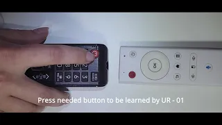 UR - 01 Remote. How to adjust learning button?